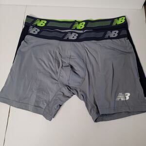 New Balance Men's XL Boxers - Blue & Gray 2-Pair Pack